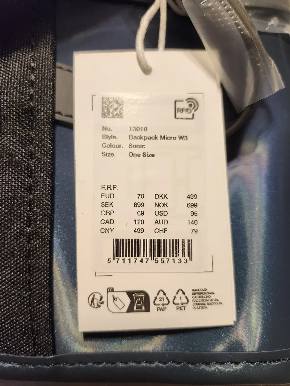 Nwt RAINS micro Backpack W3